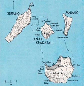 Krakatau - Krakatoa Map